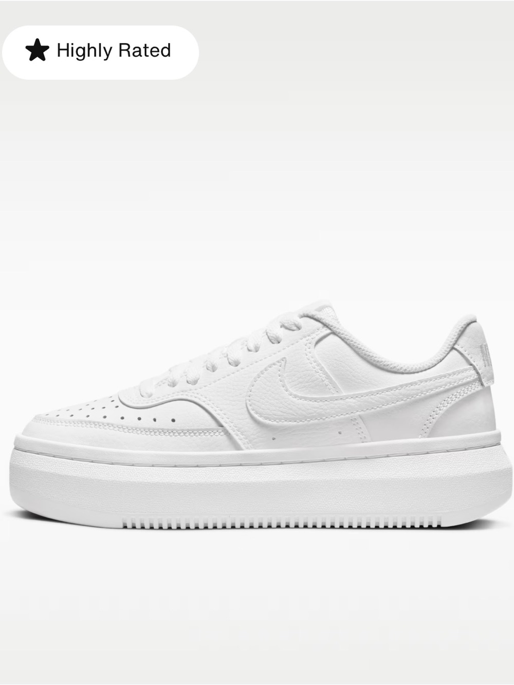 Nike Court Vision Alta Leather Platform Women's 10 White